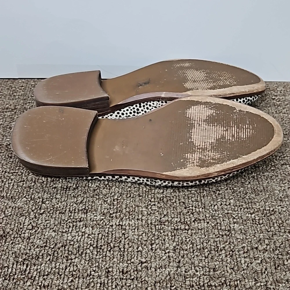 Madewell Polka Dotted Cow Hair Mules Slipons sz 5 1/2 Women's - Picture 4 of 6